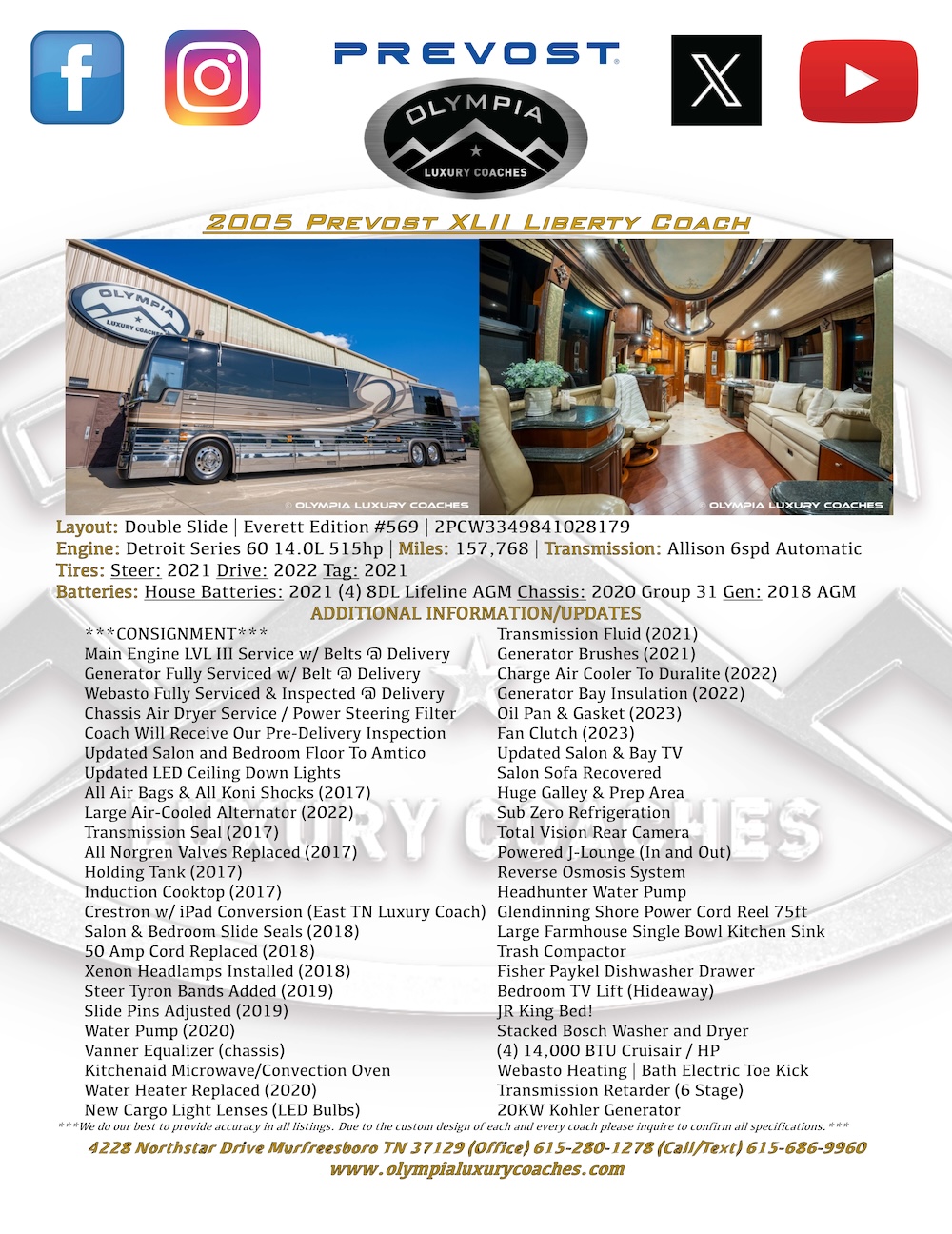 2005 Prevost Liberty XLII For Sale