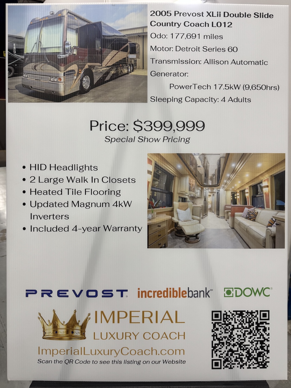 2005 Prevost Country Coach XLIIFor Sale