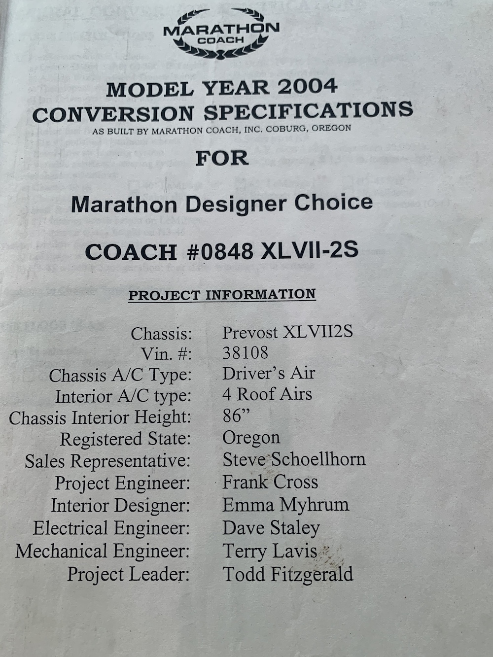 2004 Prevost Marathon XLII For Sale